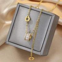 all match light luxury niche design high end necklace jewelry does not fade tassel clavicle chain pendant birthday party gifts
