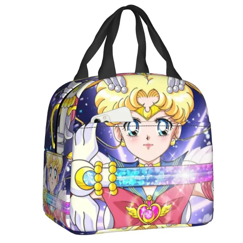 

Usagi Moon Sailors Lunch Box for Women Anime Thermal Cooler Food Insulated Lunch Bag School Children Student Picnic Tote Bags