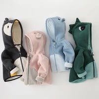 boys hooded jackets coat 4 color autumn winter thicken fleece jackets clothes kids baby fleece hooded tops unisex child clothing