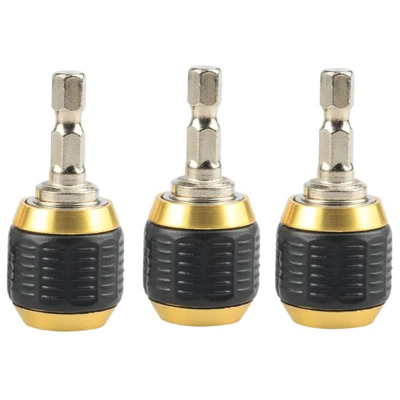

3Pcs Self-Locking Drill Bit Holder Drill Bit Extension 1/4 Inch Hex Shank Screwdriver Bit Holder Extension Rod 50Mm