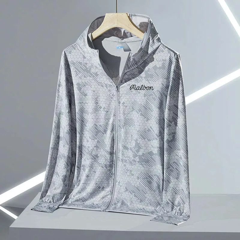 Summer Spring Malbon Golf Sun Protection Breathable Men Wear Skin Men's Jacket UV Hooded Thin Coats Clothing Running Camping