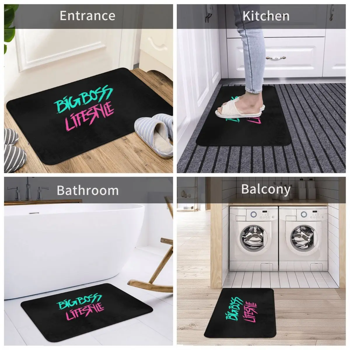 

Big Boss Lifestyle Bath Door Mat Nordic 3D Kawaiii Rug Carpet Decor Entrance Living Room Home Kitchen Bathroom Antiwear Balcony