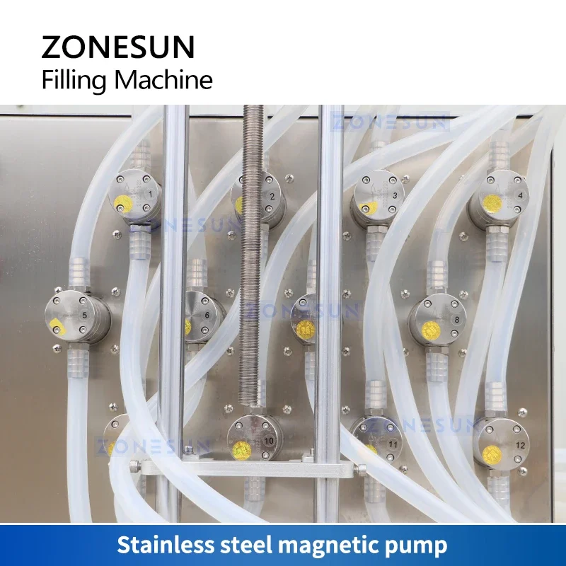 Полуавтоматическая машина для розлива бутылок ZONESUN магнитный насос наполнитель
