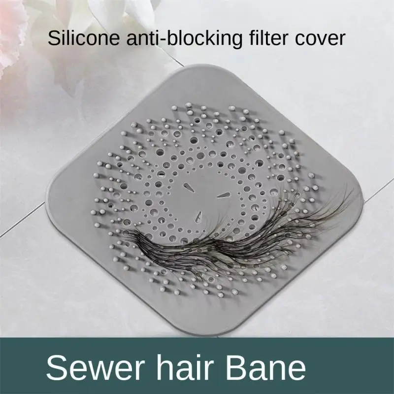 

1/2pcs Silicone Hair Filter Sink Anti-blocking Strainer Bathtub Shower Floor Drain Stopper Clog Bath Catcher Bathroom Accessorie