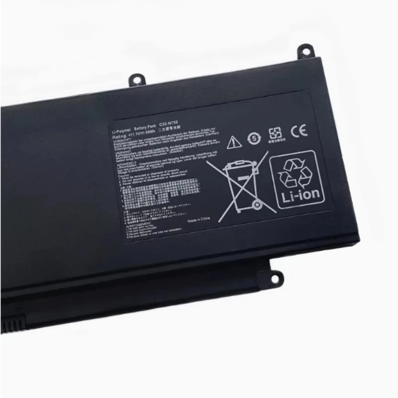 Фото Аккумулятор для ноутбука C32-N750 11.1V 6260mAh для ASUS N750 N750JK N750J N750JV N750Y47JV-SL N750Y47JK-SL, сменные батареи для ноутбуков №3