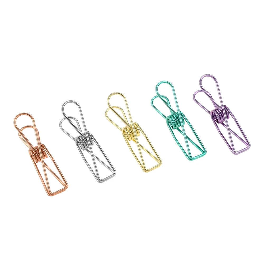 

5 шт., Металлические Мини-зажимы для бумаги, 55 х13 мм