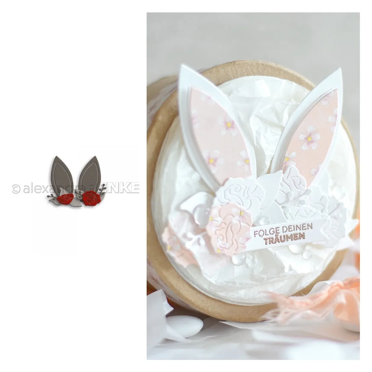 

Easter Flower Bunny Ears Metal Cutting Dies For Diy Scrapbooking Crafts Maker Photo Album Template Handmade Decoration 2022 New