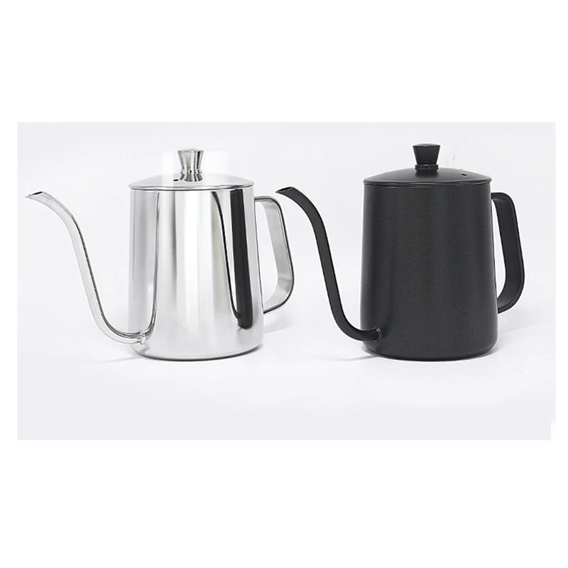

HOT-600ML ручной капельный чайник для разлива кофе, наполнитель для чайника с гусиной шеей, ручная работа из нержавеющей стали