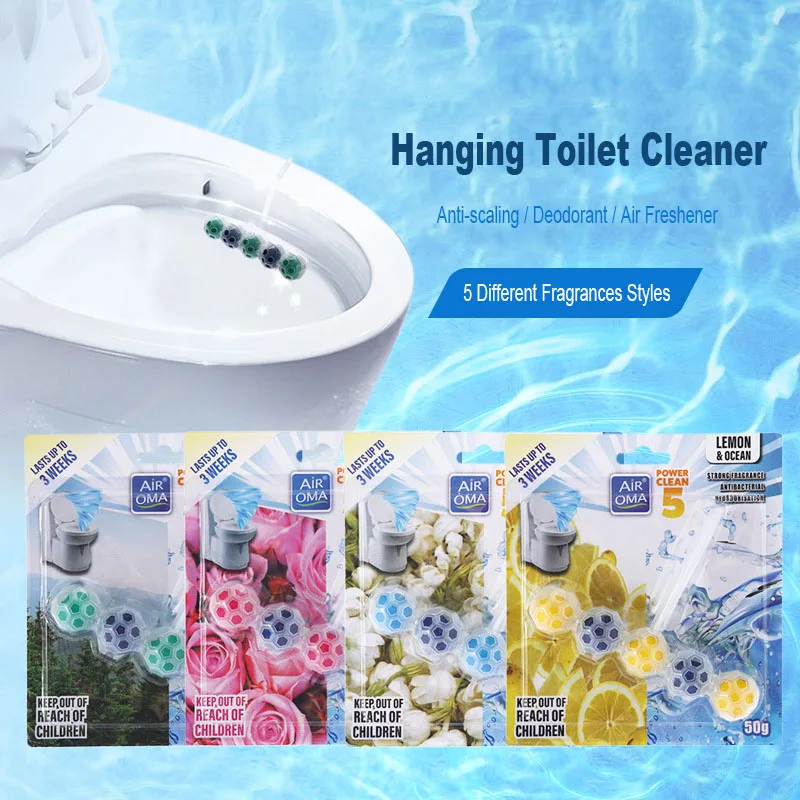 

Hanging Toilet Cleaner Household Cleaning Balls WC Air Freshener Bathroom Lemon Pine Fragrance Deodorizing Urine Stains Remover