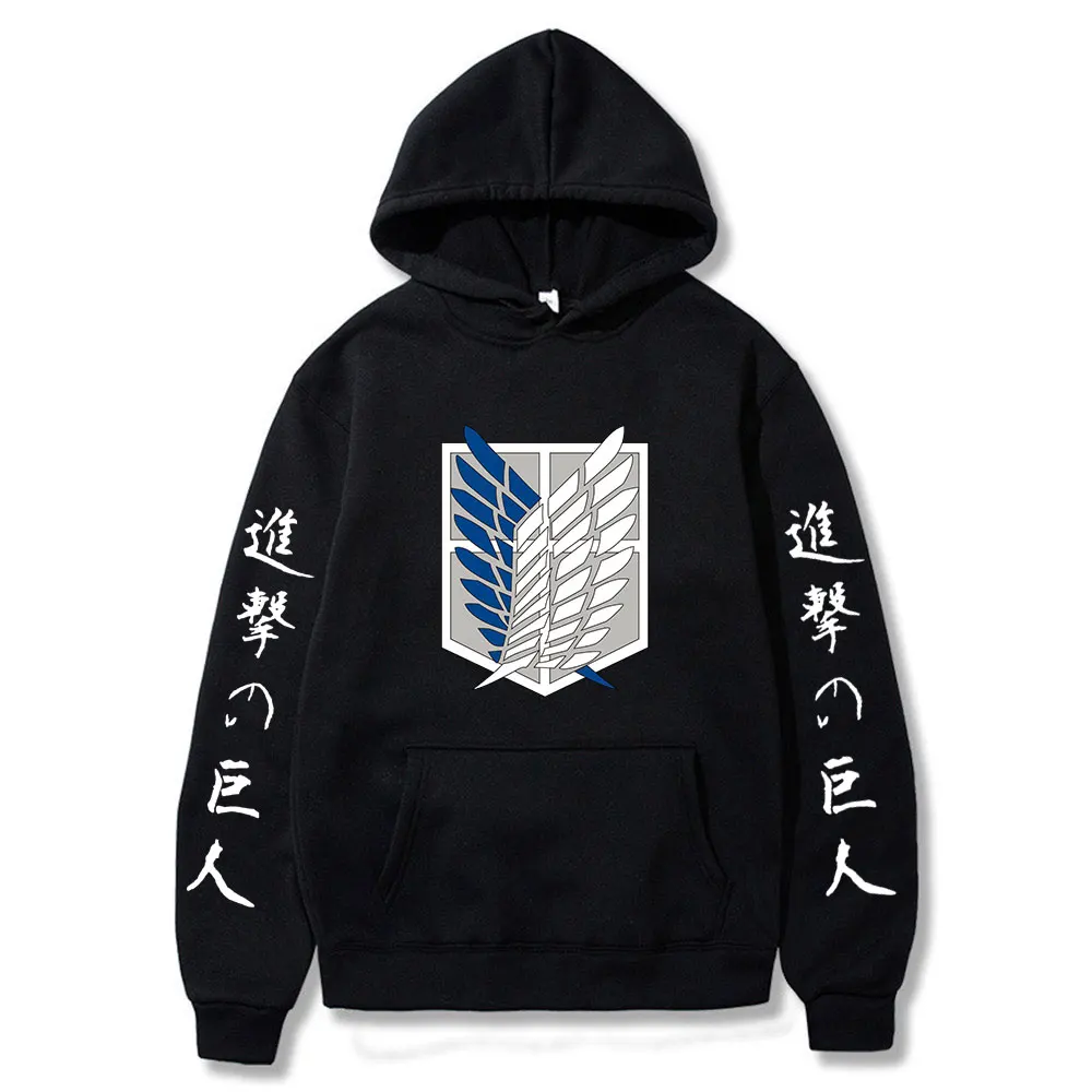 

Attack on Titan Graphic Print Hoodie Men Fashion Loose Pullovers Casaul Tops Oversize Hoodie Sweatshirt Women Pullover Hoodies