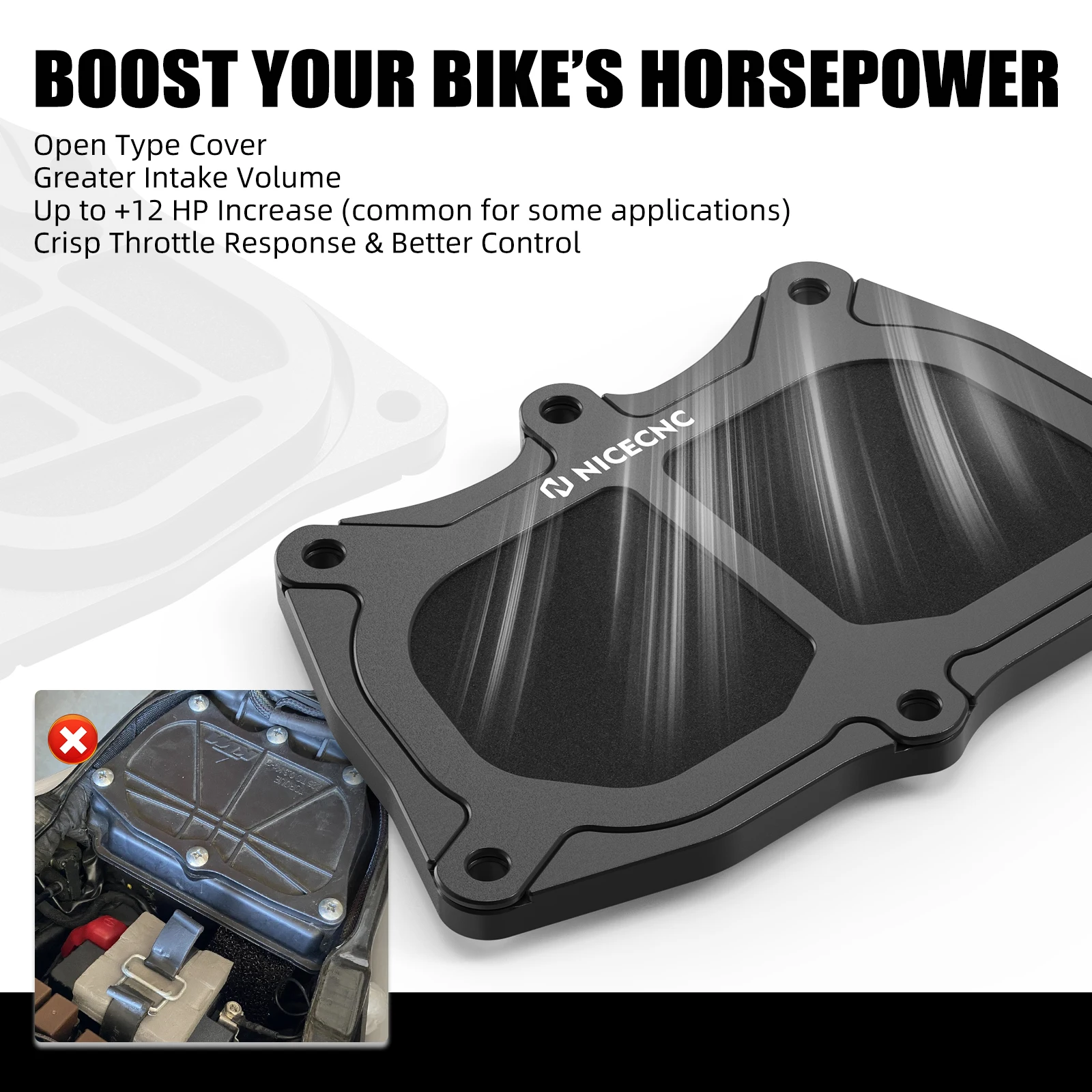 Для KTM Duke 125 200 250 390 2017-2023 крышка коробки воздушного фильтра Adventure 2021-2024 Husqvarna Svartpilen