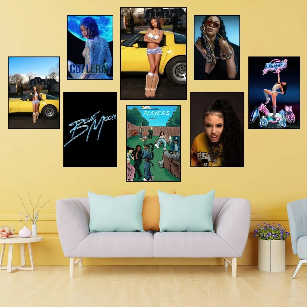 Рэпер C-Coi Leray Lemon Cars Печать плакатов Настенная живопись Спальня Гостиная
