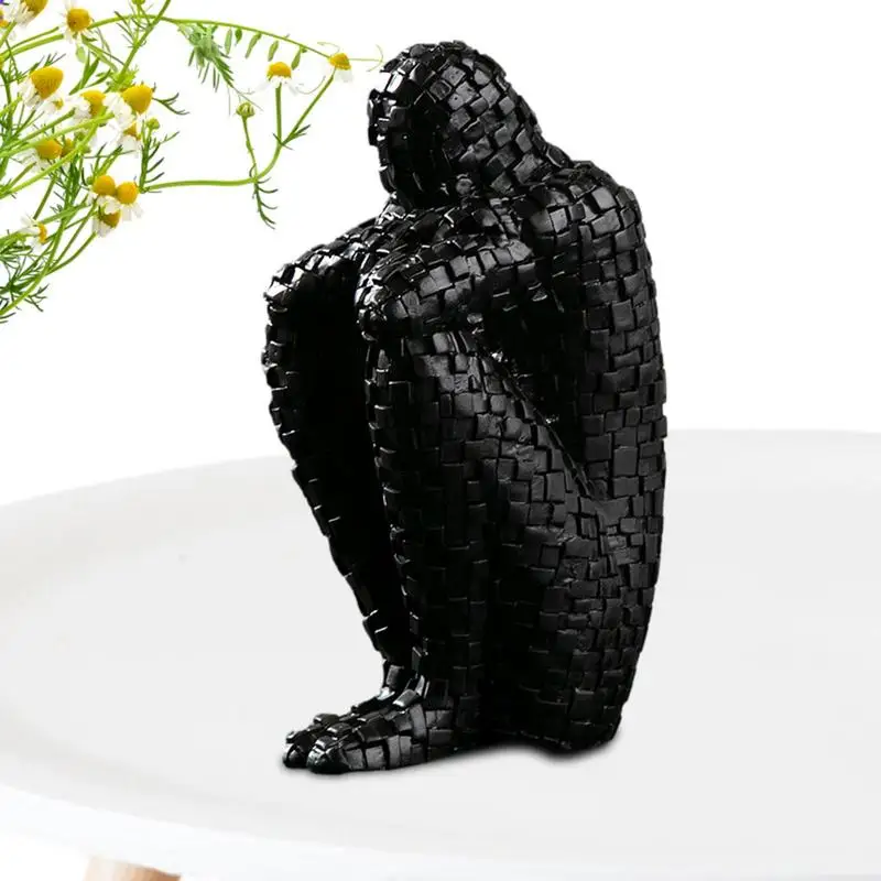 

Коллекционная полимерная скульптура Thinker, искусство, искусство, скульптура, домашнее украшение для гостиной, книжного шкафа, рабочего стола