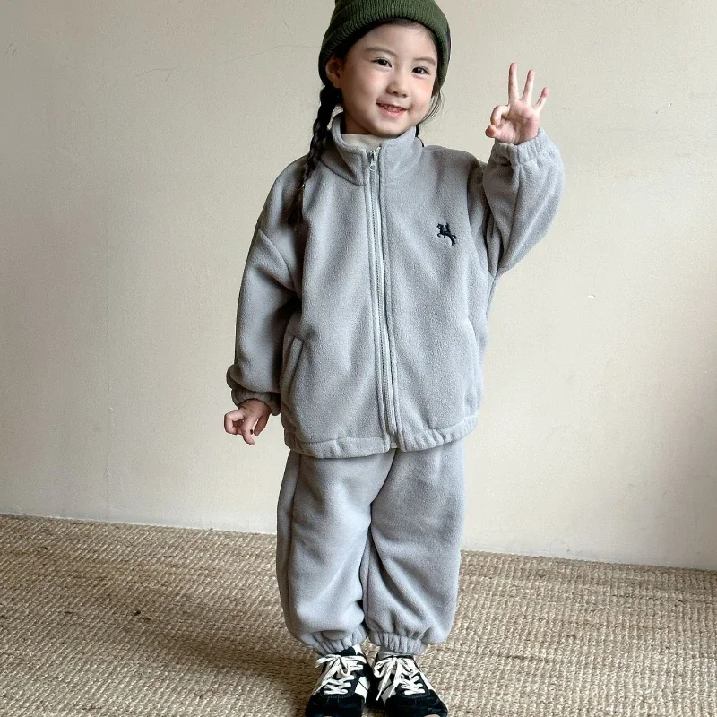 Комплекты одежды для маленьких мальчиков и девочек детский осенне-зимний