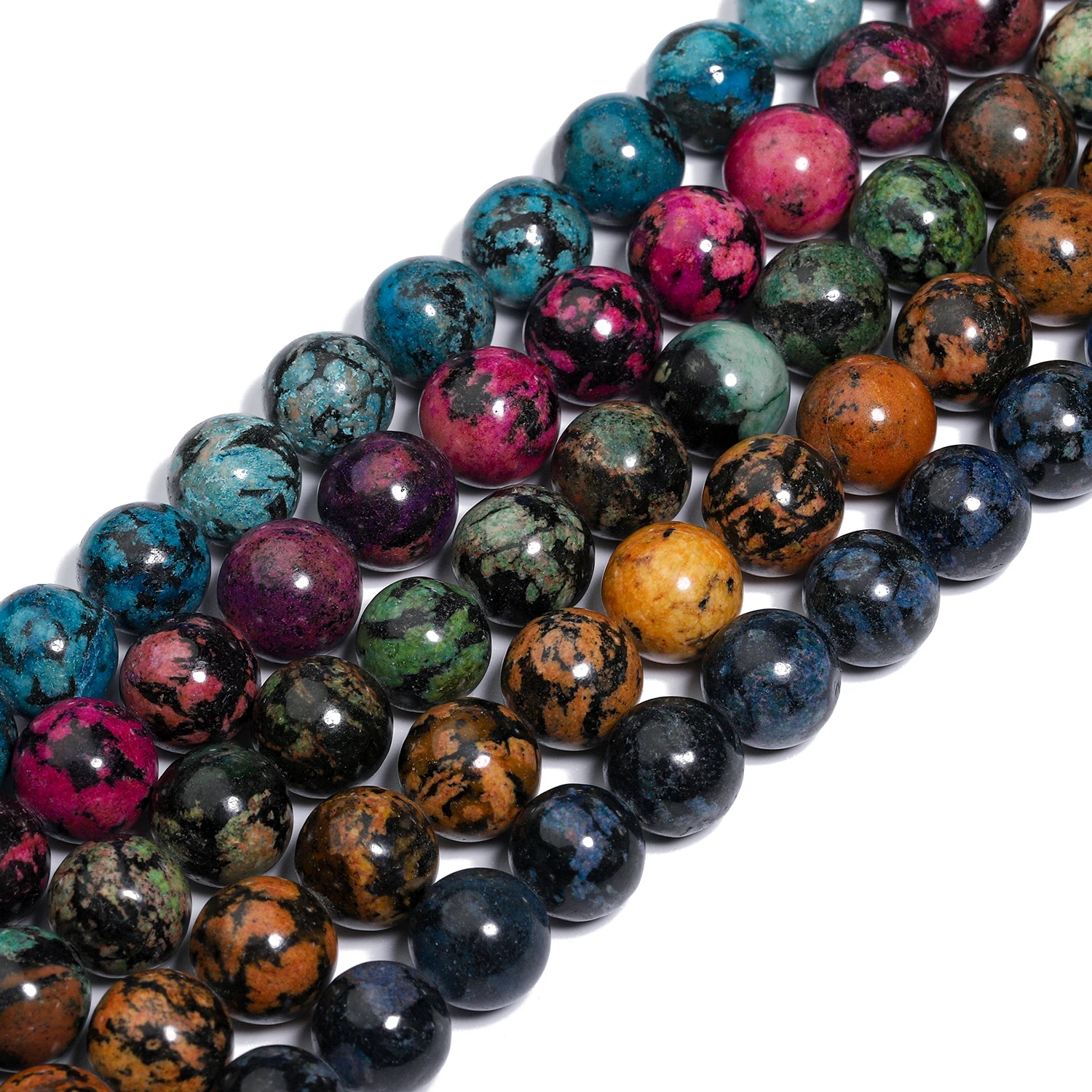 Круглые свободные бусины-разделители для изготовления ювелирных изделий 6/8/10 мм