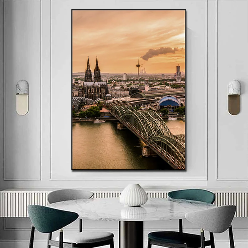 

World Landscape Poster Nordic Interior Decorative Painting for Porch Corridor Background Decor Canvas Wall Art Print Pictures