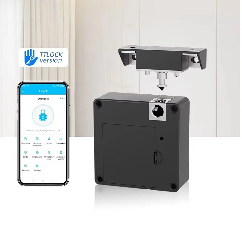 Фото Qr Code Hidden Smart Furniture Rifid Locker Ttlock Ble Дверной пистолет с дистанционным управлением Приложение Ящик Cam Невидимый замок для шкафа №2