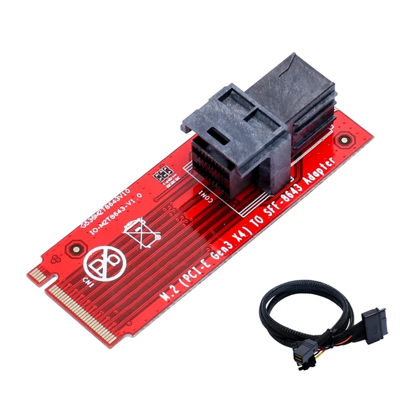 

M.2 Pcie 4.0 Gen3 X4 to SFF-8643 Adapter Card for NVMe Memory E.G. U.2 SSD the Speed Can Arrive More Than 7000MB/S