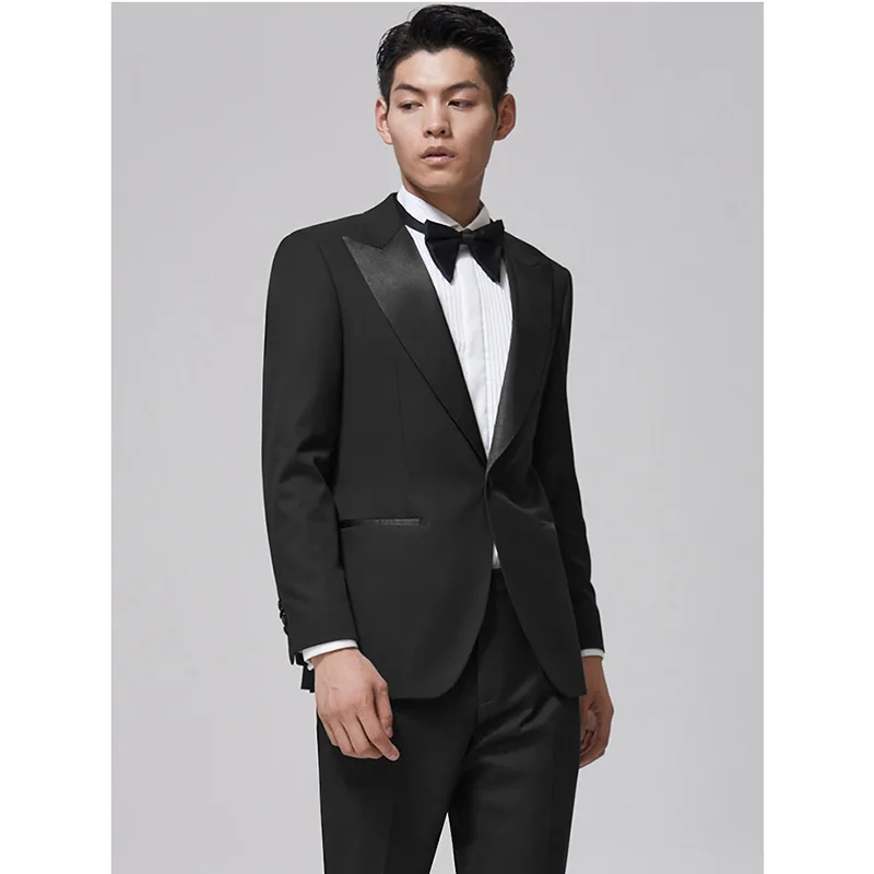 

9239-T-Korean version slim wool men's professional suit marriage