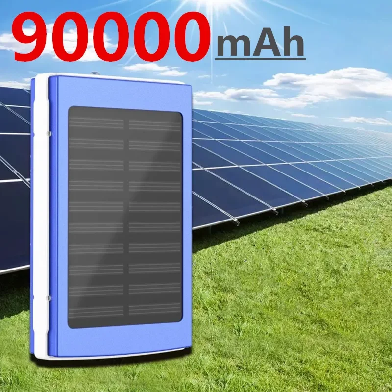 

NEW 90000mAh Solar Power Bank Portable Charger Outdoor Power Bank External Battery Power Bank For XiaoMi Phone