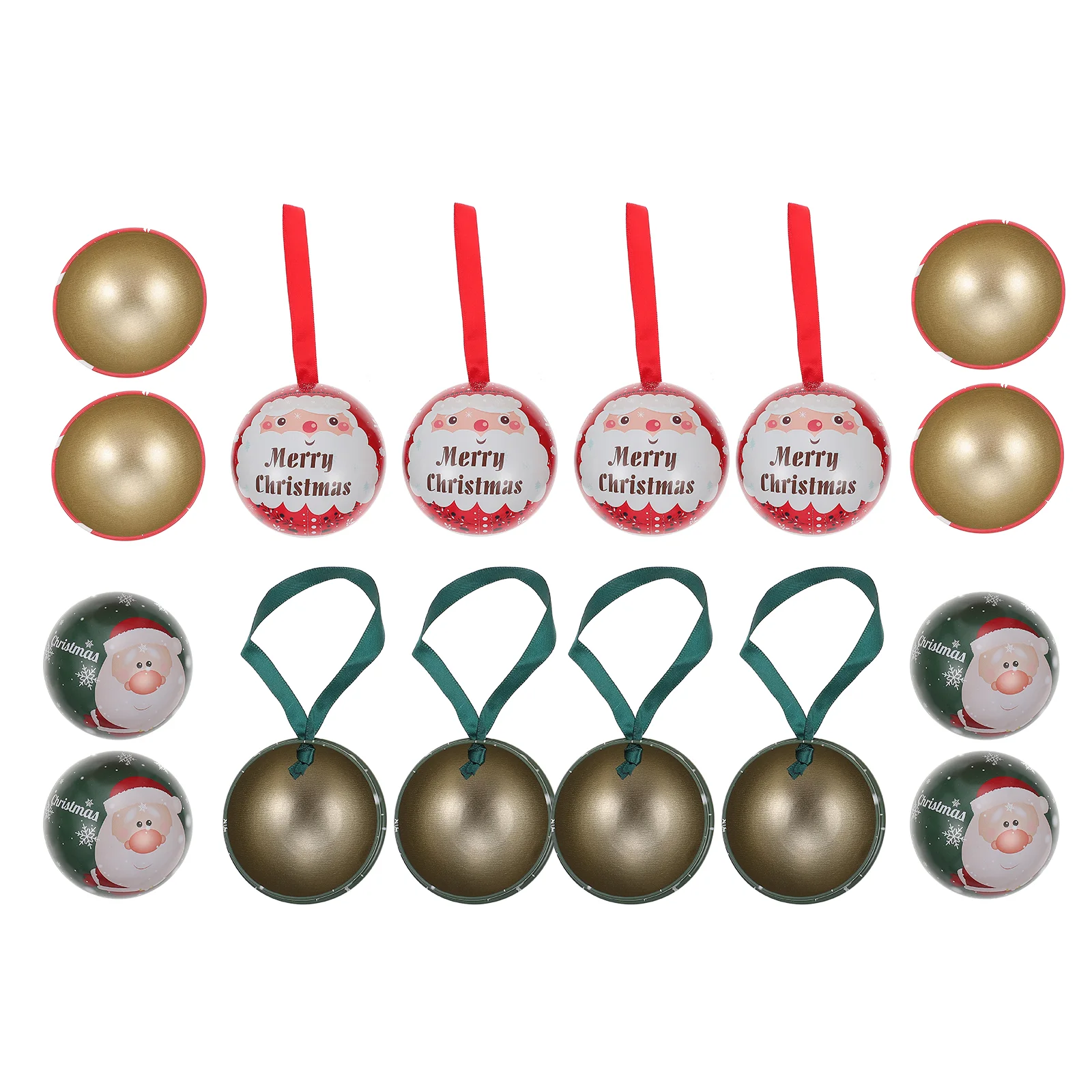 

8Pcs Christmas Candy Storage Tinplate Boxes Xmas Tree Decoration (Ramdon Style)