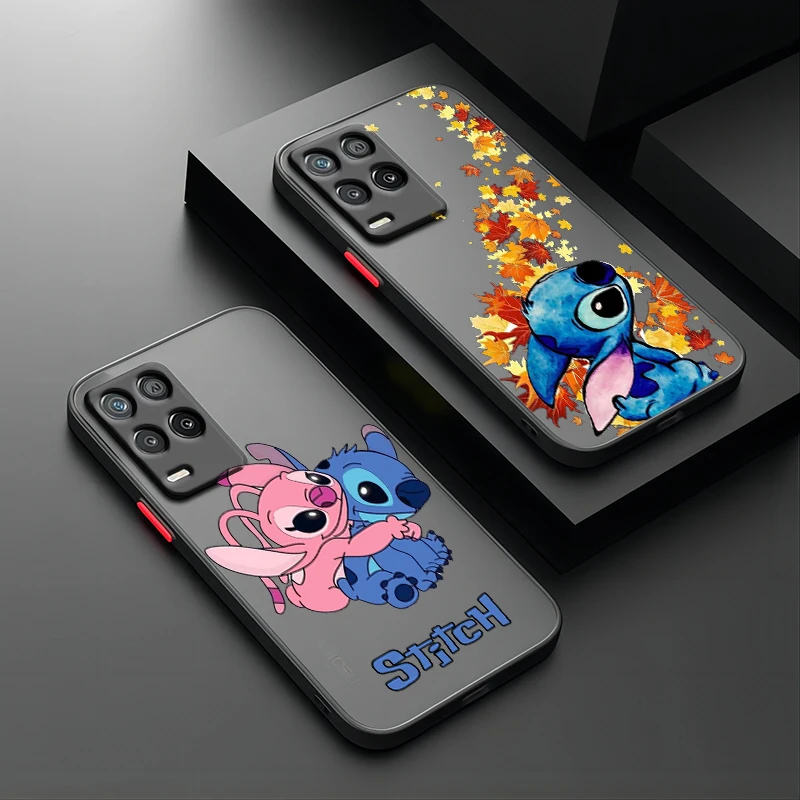 Милая мультяшная картина Disney Stitch Art для Realme Q3T Q3S Q5 GT Neo 3T 2 Narzo 50i 50A 20A 10A X50 X3 Pro матовая