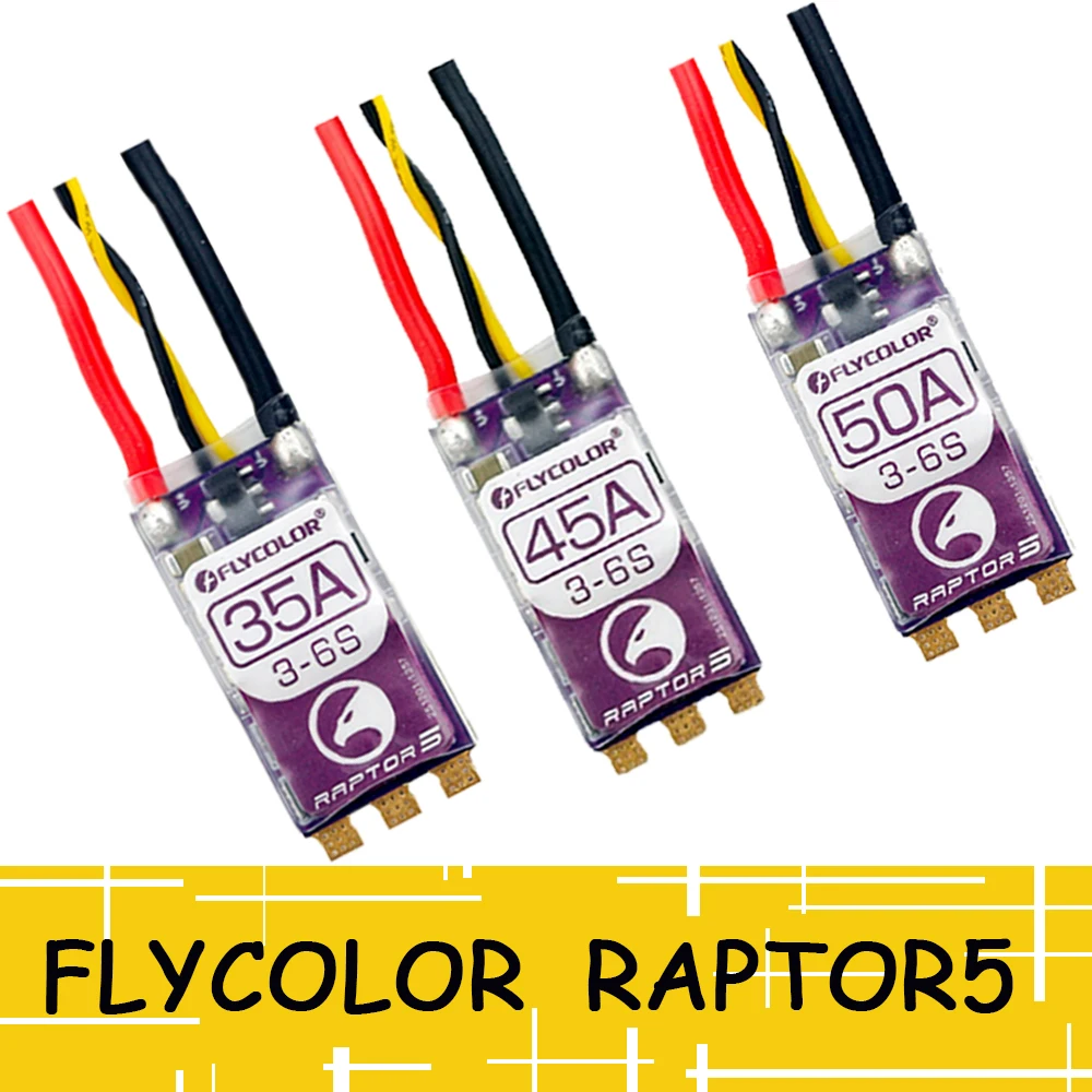 FLYCOLOR RAPTOR5 BLJELI-32  35A 45A 50A 3-6s Brushless ESC  Speed Controller Dshot Proshot For Rc Fpv Racing Drone