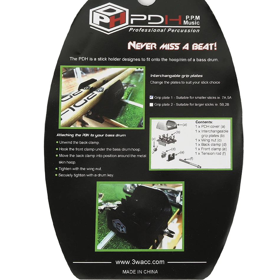 PDH портативный держатель Барабанной палочки для 7A 5A 5B 2B, аксессуар для перкуссии (art.: 7ae2d25f7) - 7ae2d25f7