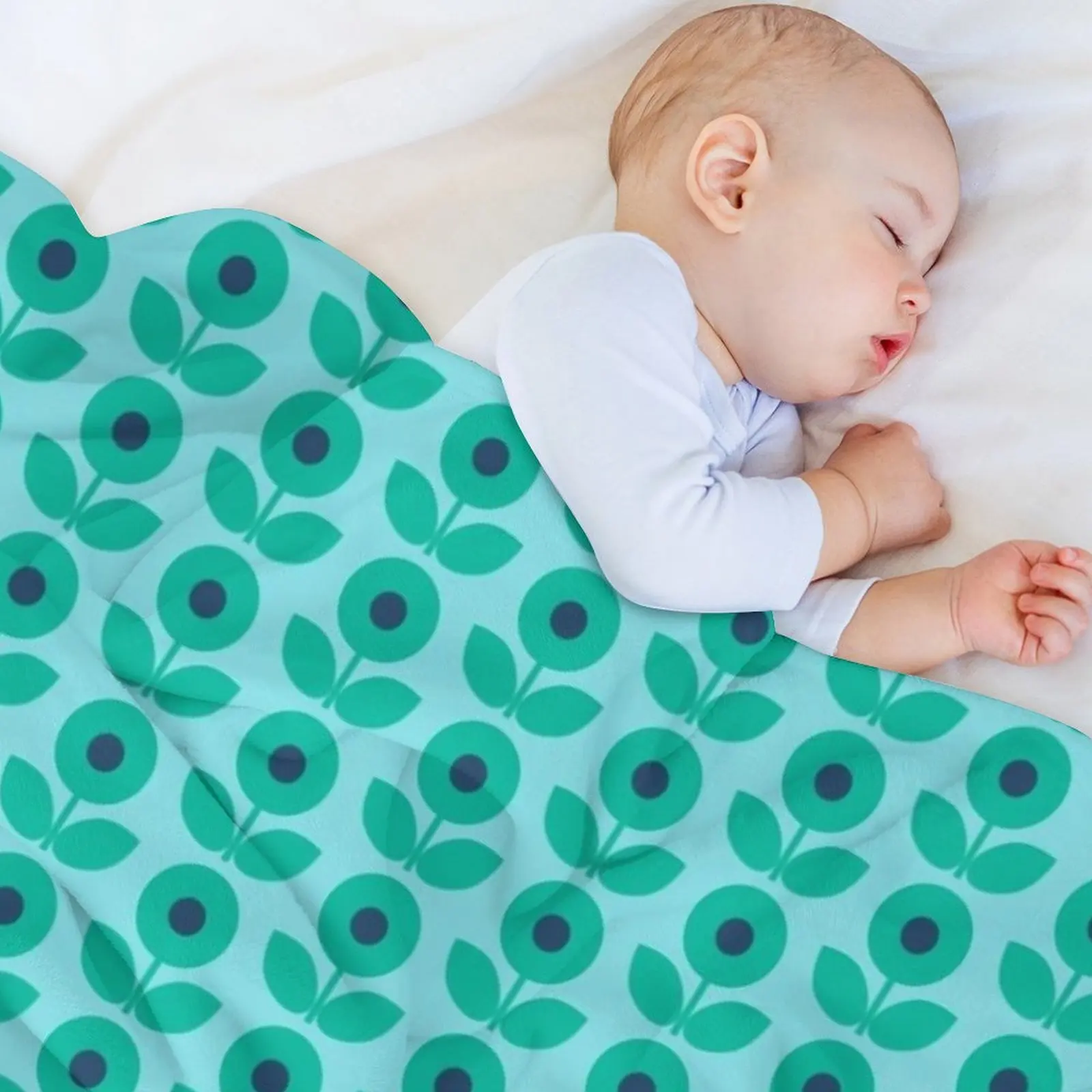 Тепловое винтажное одеяло Bloomin Aqua