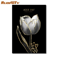 ruopoty diy pictures by number rose kits painting by numbers flowers hand painted paintings art drawing on canvas home decor