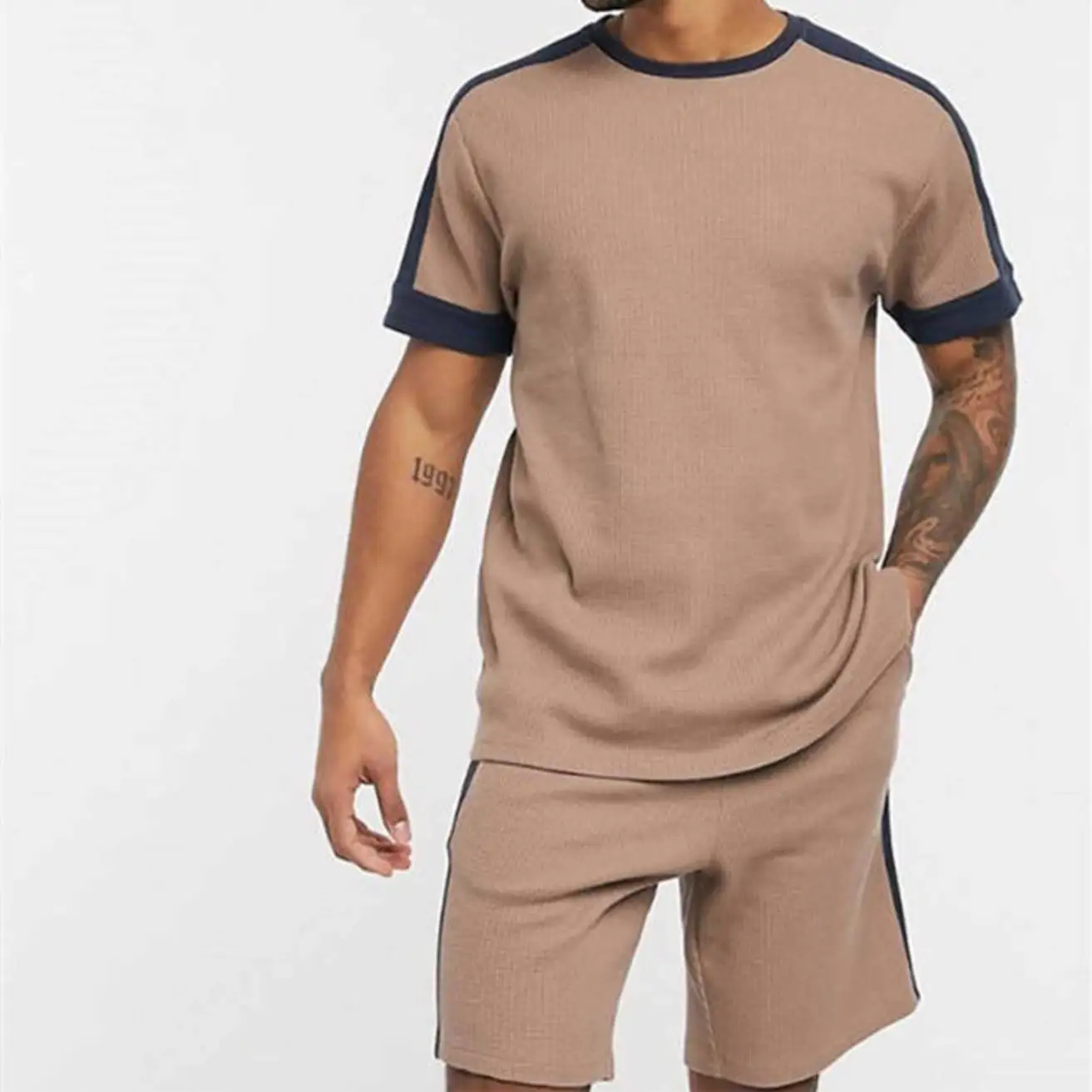 Men Clothing T-Shirt Suits Oversized Clothes 3D Printed Funny Design O-Neck Fashion Designer Comfortable Short Sleeve 2 Pieces