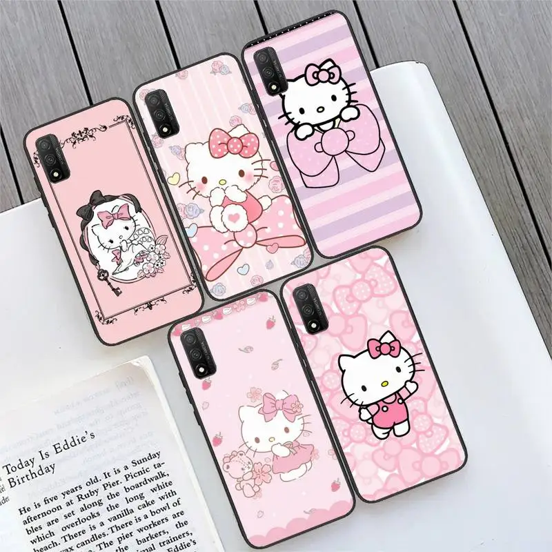 

Cute Hellos Kitties Phone Case For Samsung S21 S30 S10 S9 S8 S7 S6 S5 plus lite ultra edge soft Cover Fundas
