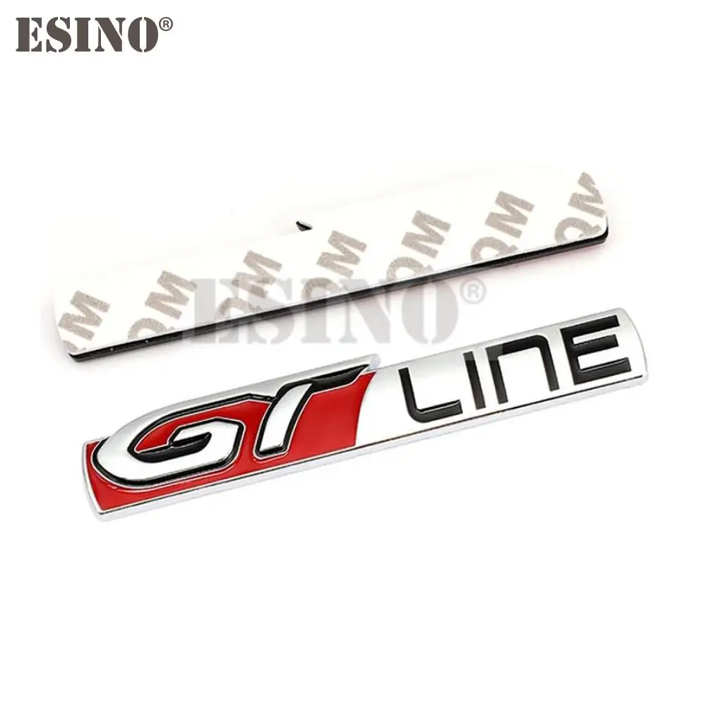 Автомобильный Стайлинг GT Line 3D металлическая хромированная эмблема из цинкового