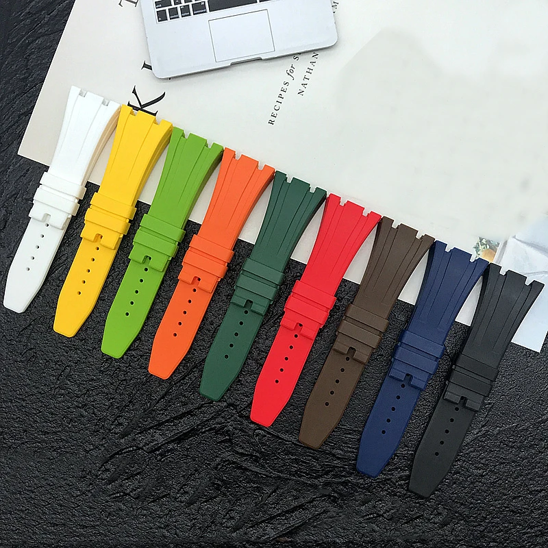 

Rubber Watchband For Audemars And Piguet Watch Band 15400/26470/15703 Strap Folding Buckle 28mm watch straps