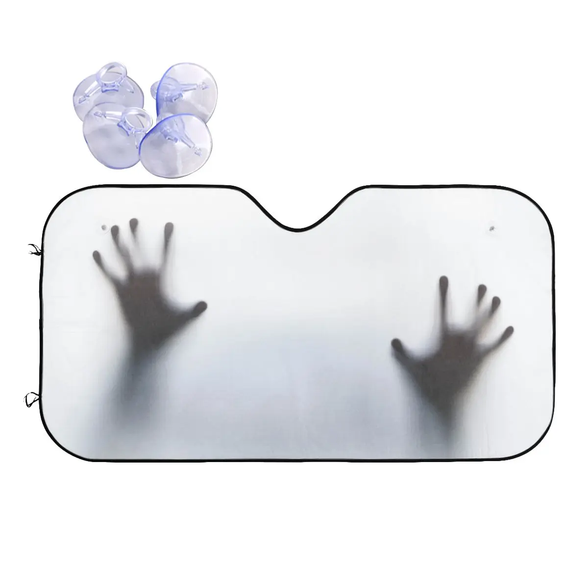 

Ghost Hand Folding Windshield Sunshade 70x130cm Horror Aluminium Foil Car Window Windscreen Cover Accessories Covers