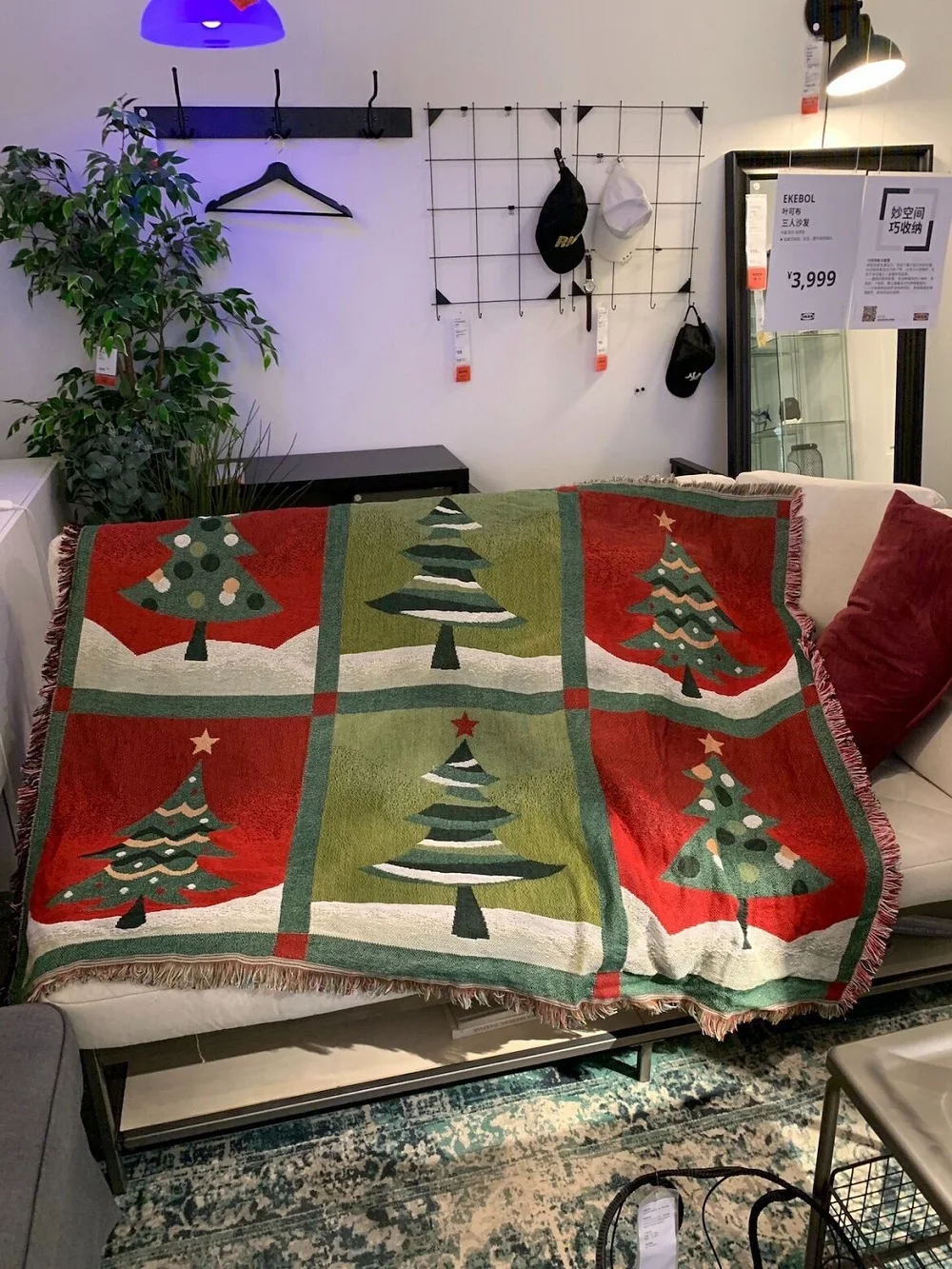 Плед с надписью Merry Christmas покрывало на улицу для пикника кемпинга постельного