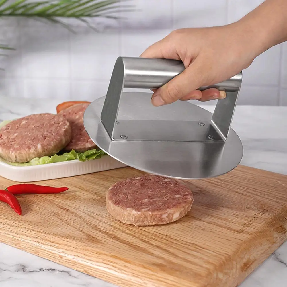 

Burger Press Non-Stick Stainless Steel Easy Clean Dishwasher Safe Smokeless Patty Maker For Griddle Grill BBQ