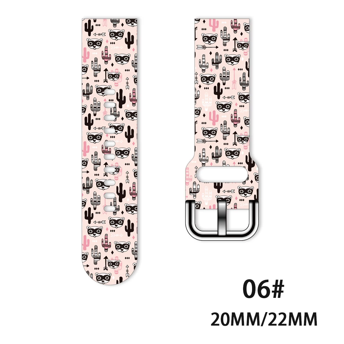 

20mm 22mm Band for Samsung Galaxy Watch 3/46mm42mm/active 2/46 Gear s3 Frontier/S2/Huawei GT 2/2E silicone strap Cartoon