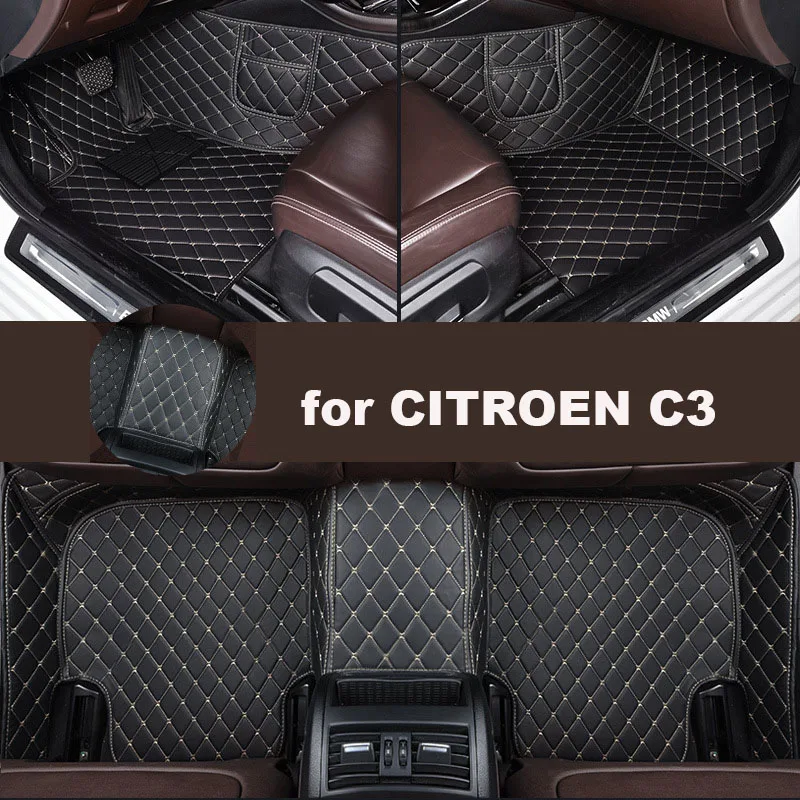 

Autohome Car Floor Mats For CITROEN C3 2004-2019 Year Upgraded Version Foot Coche Accessories Carpets