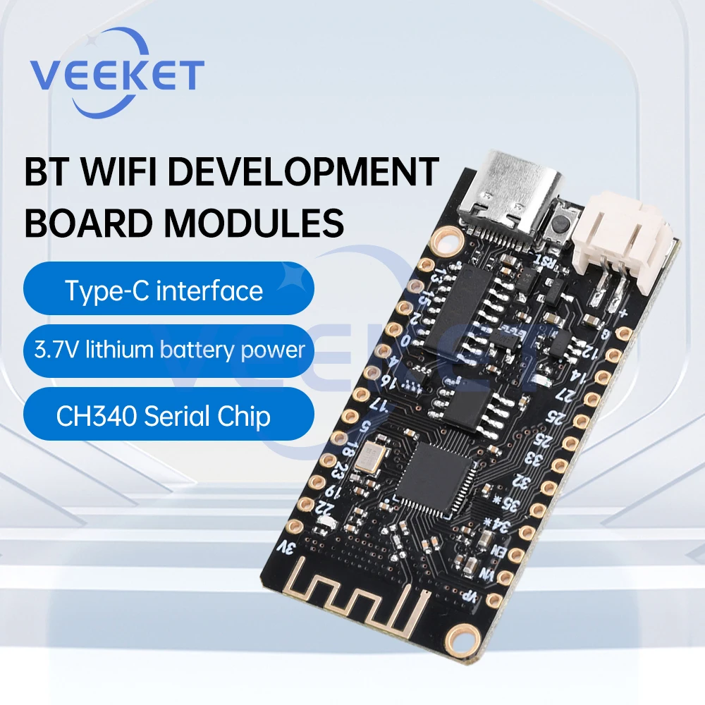 ESP32 Lite V1.0.0 WiFi Bluetooth Макетная плата Антенна ESP-32 REV1 CH340G MicroPython 4 МБ Type-C USB для Arduino