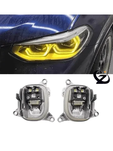 Желтые светодиодные модули DRL для BMW G01 X3 G02 X4 F97 X3M F98 X4M дневные ходовые огни Адаптивные светодиодные ангельские глазки 7466107 7466108