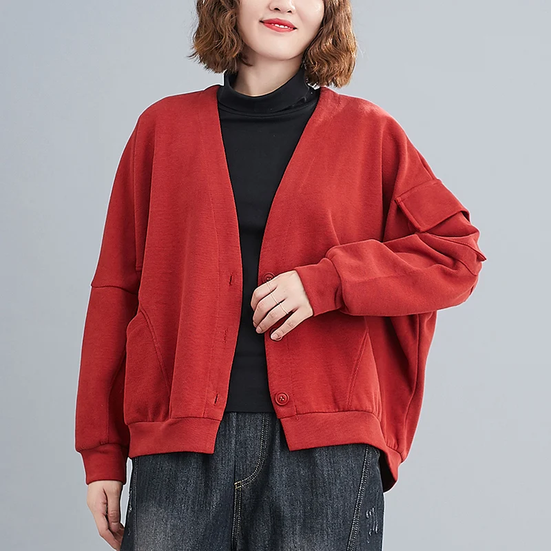 Женская Модная Свободная Художественная Короткая Куртка С Длинными Рукавами