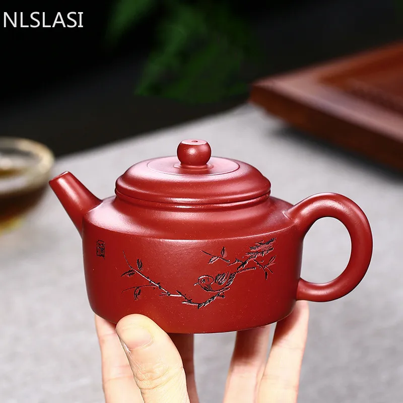 

Ручная роспись, чайный горшок Dahongpao Zisha, Китайский Исин, Фиолетовый Глиняный Чайник, домашний чайник с фильтром для красоты, традиционные чай...