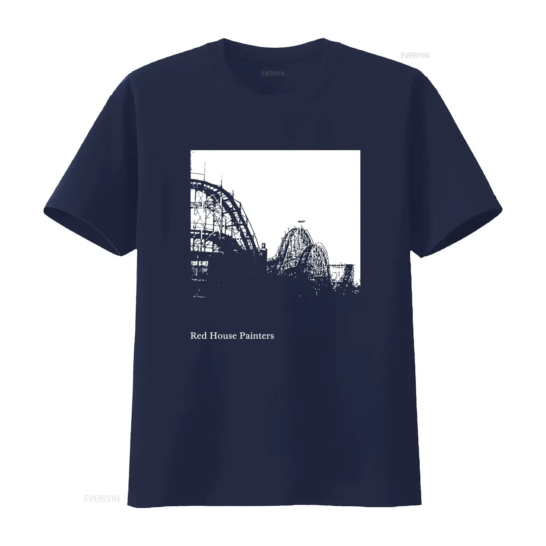 Фото Футболка Red House Painters Roller Coaster Art для фанатов, винтажная, дышащая, унисекс, универсальная, удобная, в стиле стритвир №4