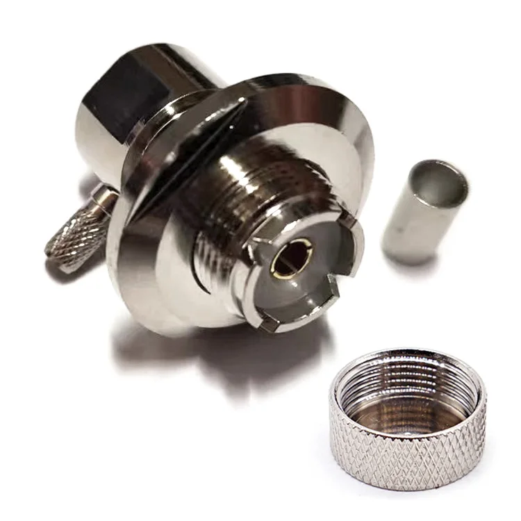 

100/200/300 шт. UHF SO239 розетка SO-239 Jack crimp RG58 RG142 LMR195 кабель прямоугольный радиочастотный разъем