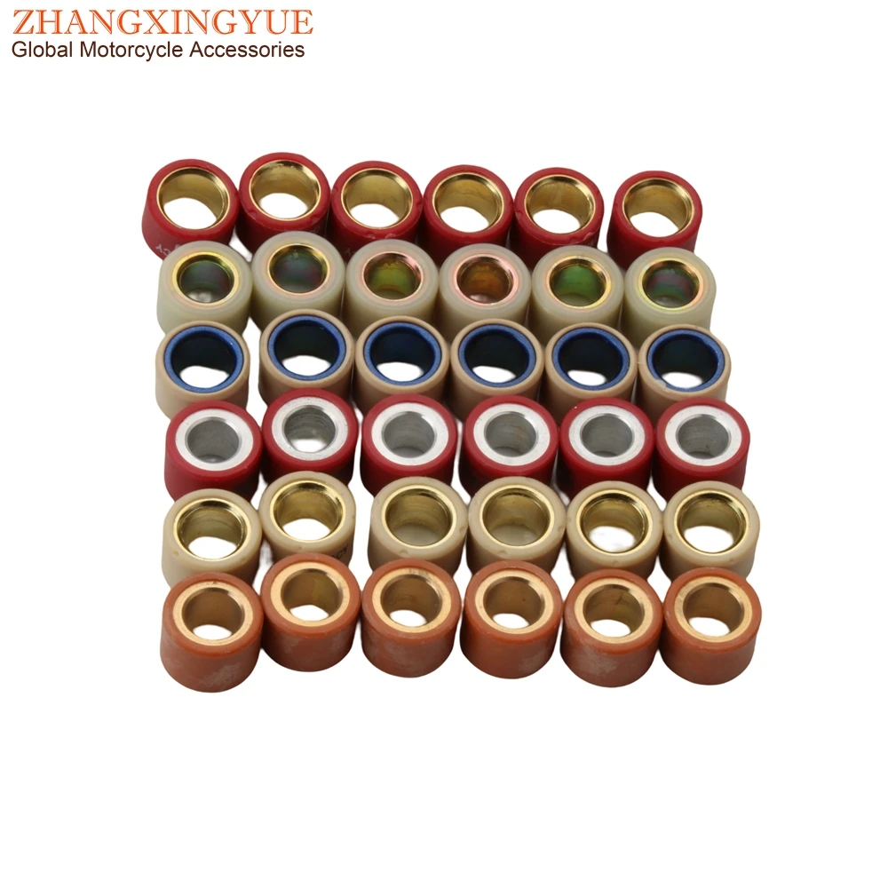 

6PC Variator Roller 7g 11g 12g 13g 16g Weights 20x15mm For Suzuki Burgman K2-K6 K7-L1 Uc Epicuro X - K1 125 Ux Sixteen K8 150cc