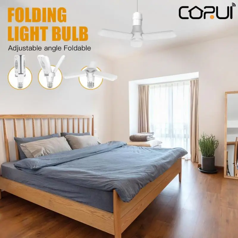 

CORUI LED Garage Ceiling Light E27 Deformable Garage Adjustable Panels Lamp For Garage Living Room Bedroom Corridor Workshop