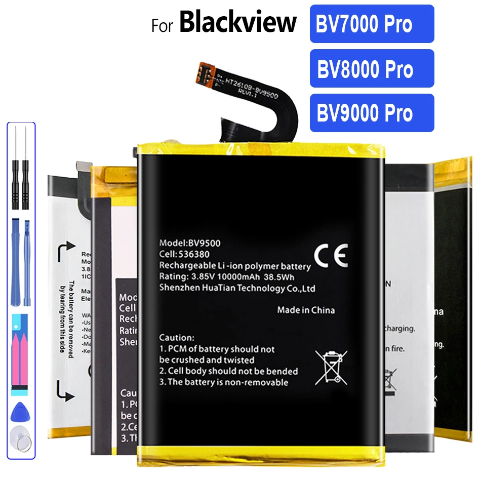Аккумулятор для Blackview BV6000 V756161PRB BV7000 V575868PRB BV8000 V636468P BV9000 PRO, литий-полимерные фотоаккумуляторы