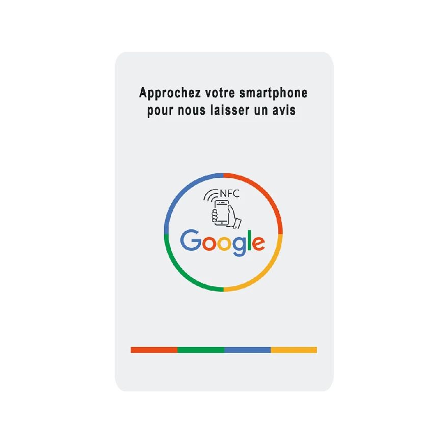 

Google Review Card in French Printing Increase Your Reviews Universal NFC Cards