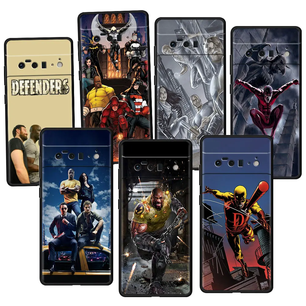 

Soft Marvel Movie The Defenders Capa TPU Case Cover for Pixel 6 Pro 5G 3 4a 5a 5 4 XL 4XL 4G 6Pro 3XL Celular